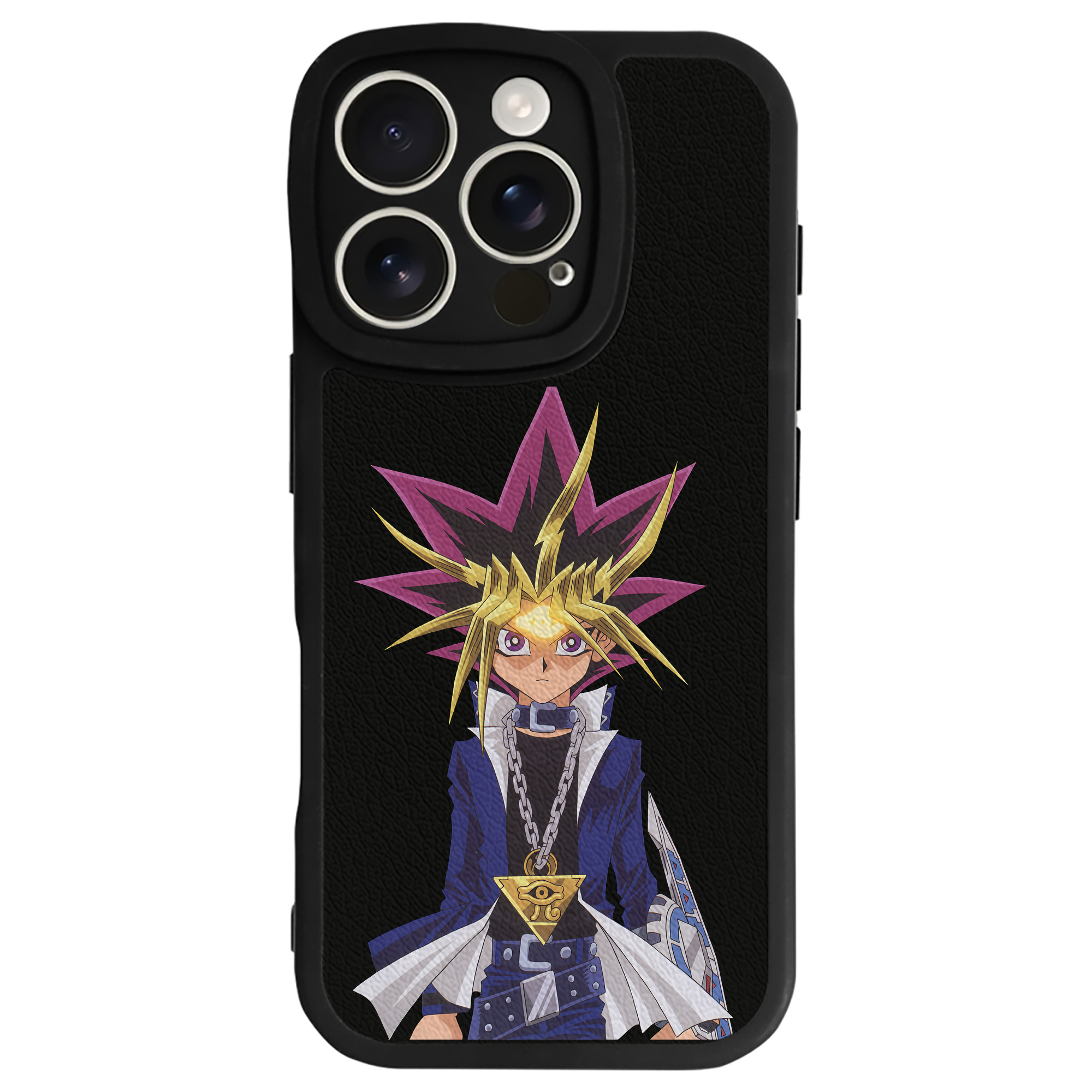 （画像用） 遊☆戯☆王 Yu-Gi-Oh! 【iPhone 16シリーズ対応】シリコンスマホケース（レザー調） 材質：シリコン